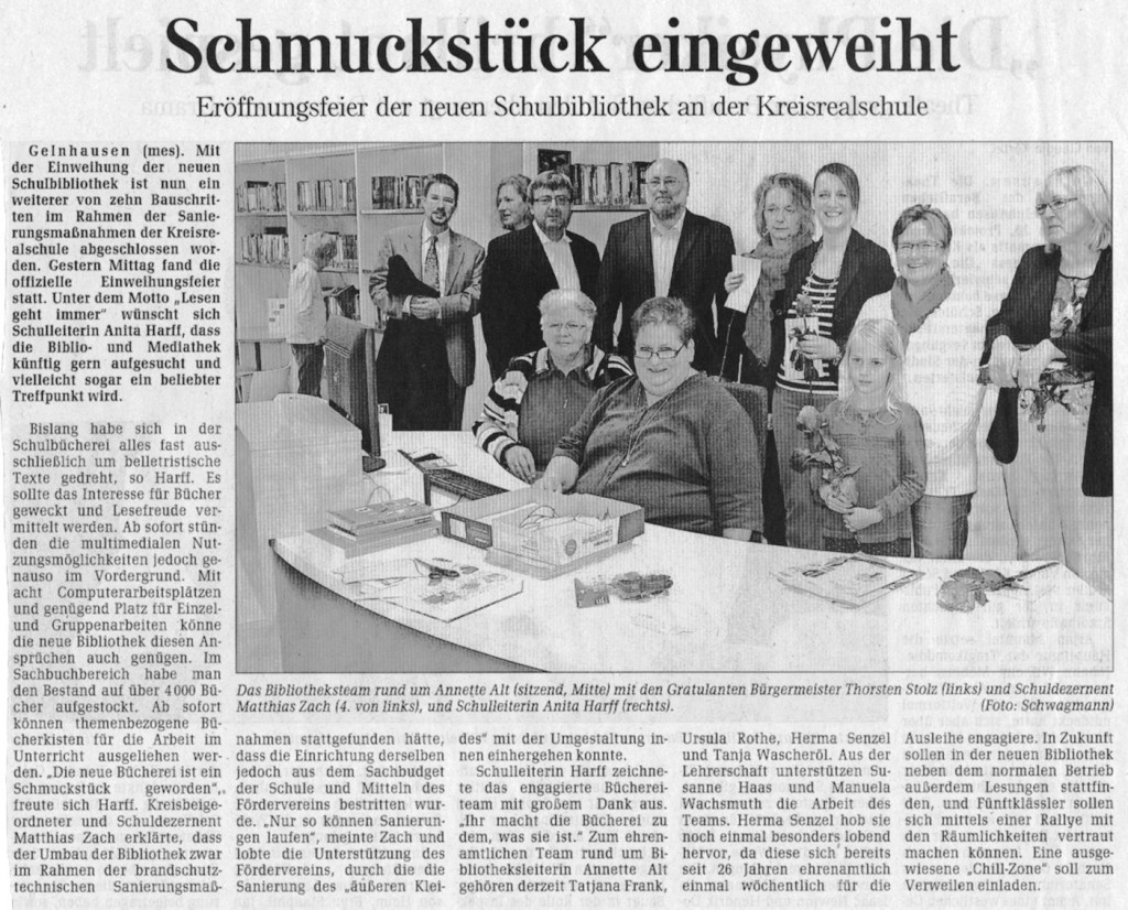 Artikel dern GNZ vom 28.5.2013