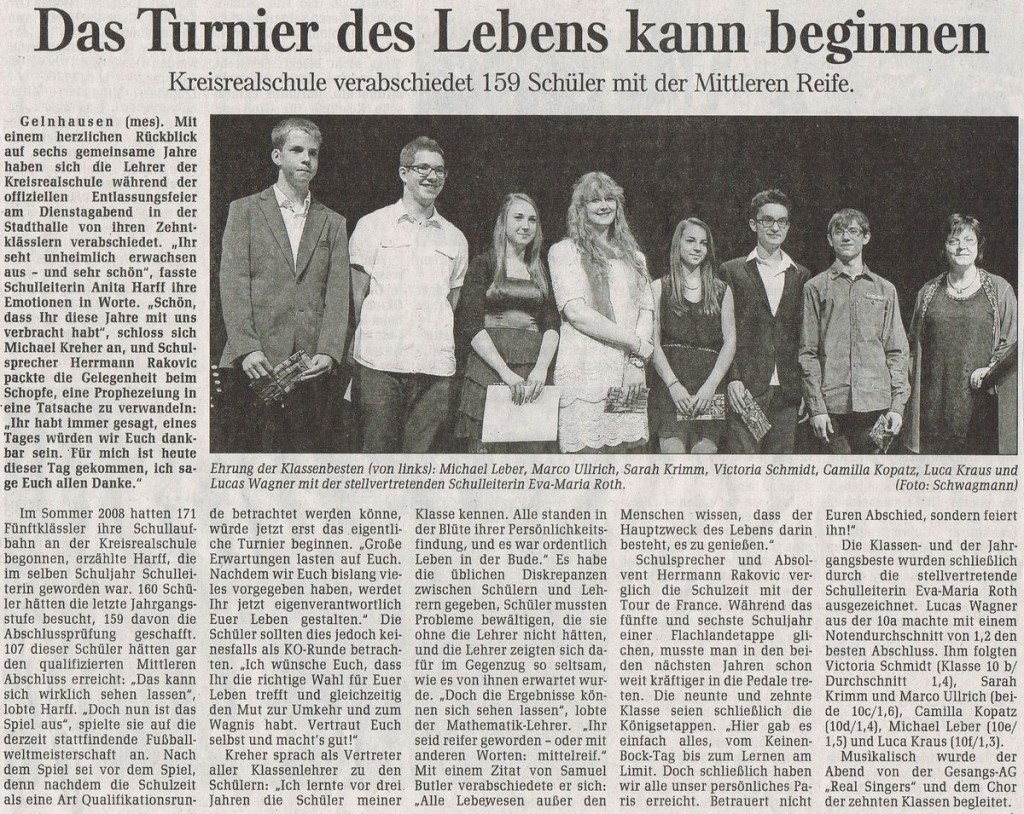 Artikel der GNZ vom 12.07.2014